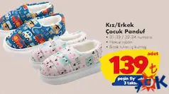 KIZ/ERKEK ÇOCUK PANDUF fiyat ve kampanya bilgisi
